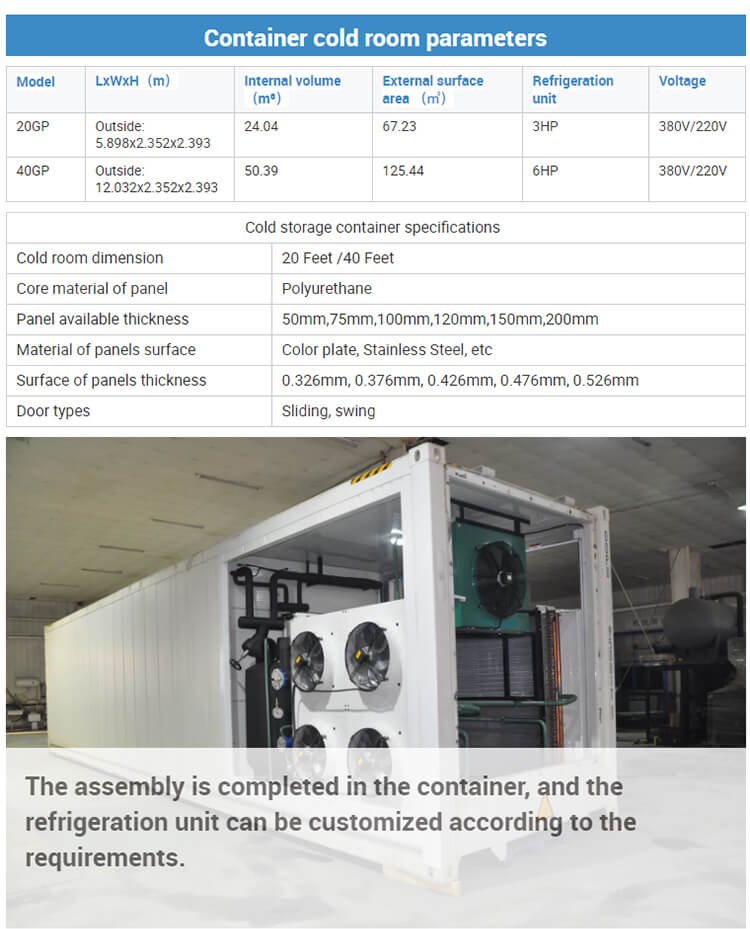 40ft Container Cold StorageCold Room StorageCold RoomCold Storage